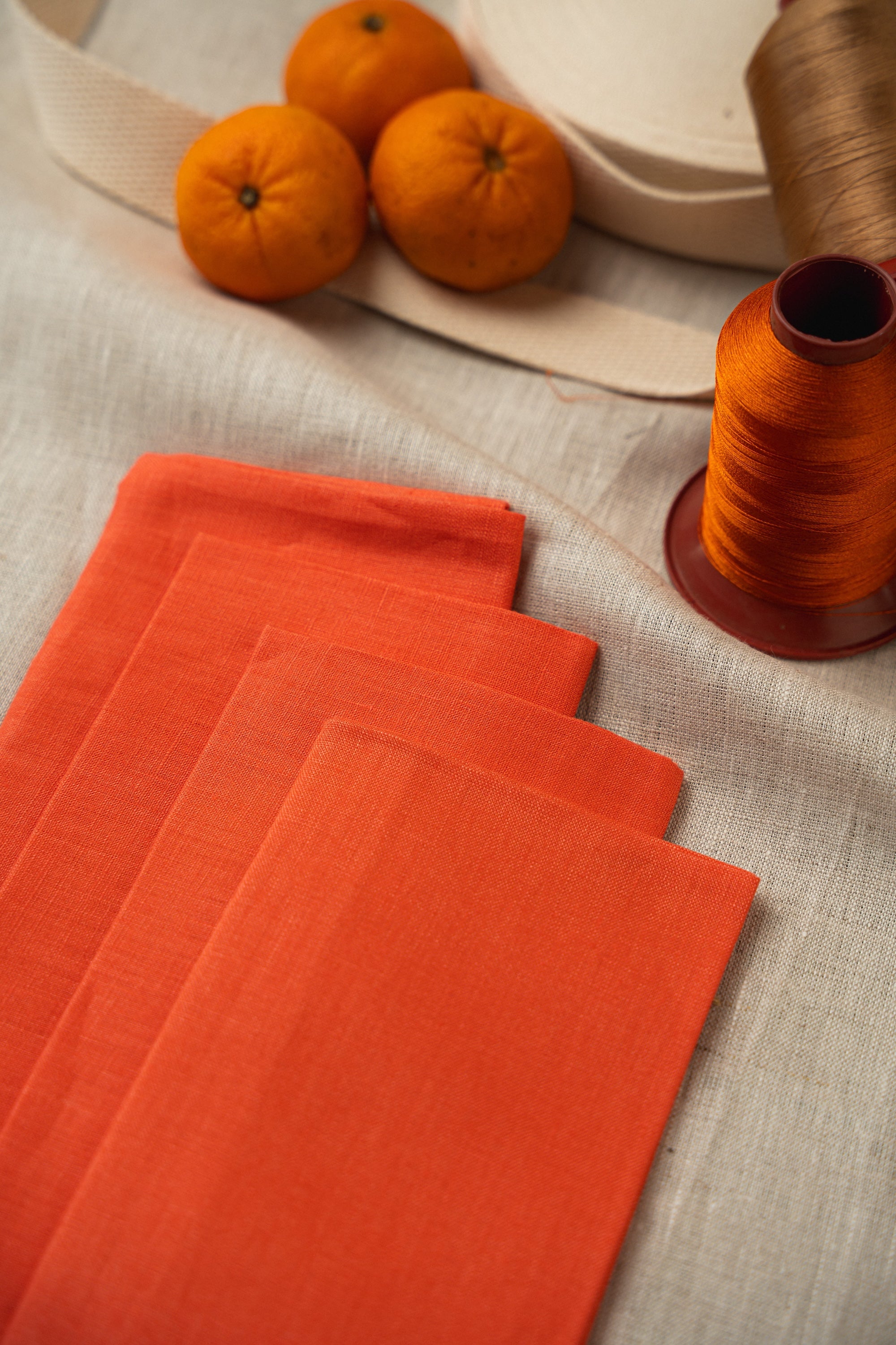 Guardanapo linho laranja