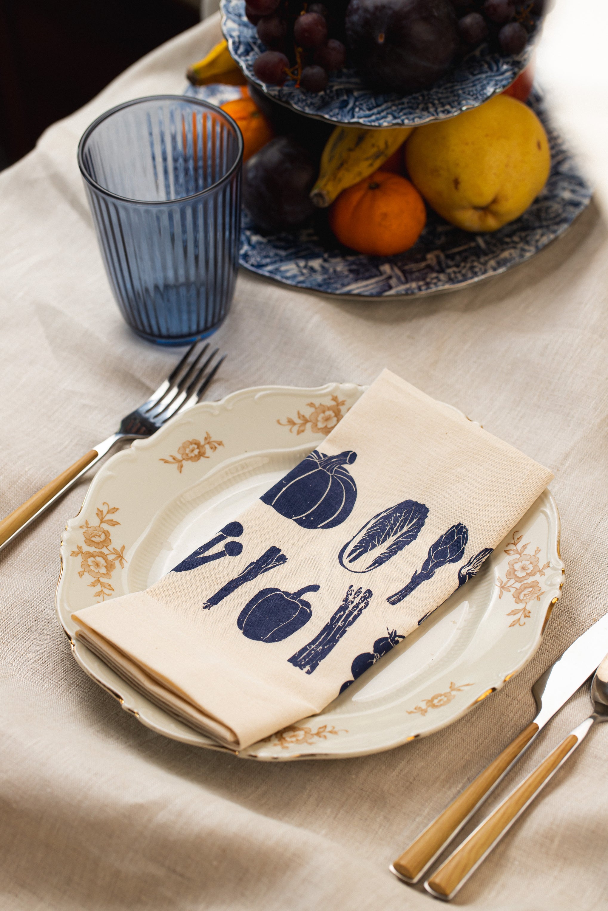 Guardanapo Legumes - Marinho