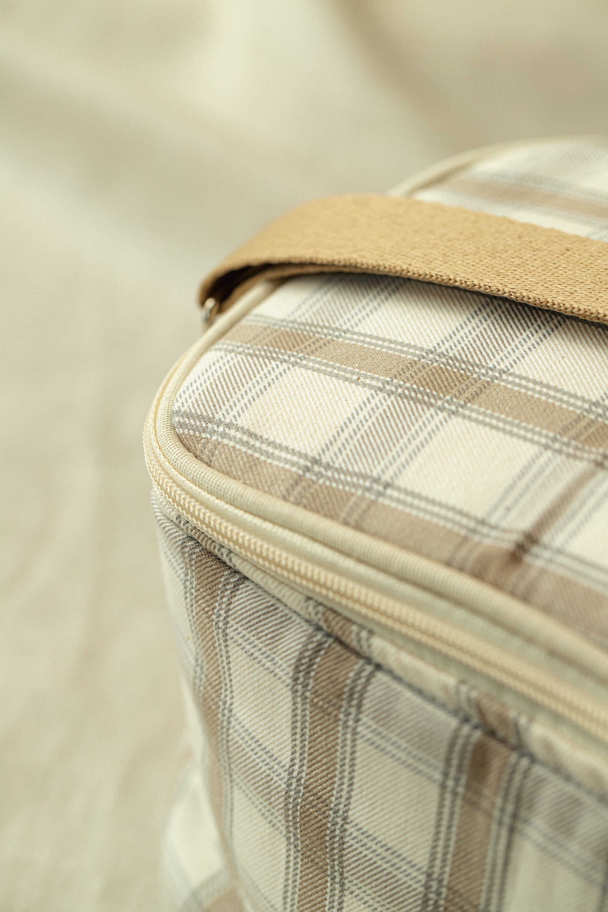 Térmica Pequena Xadrez Largo - Bege