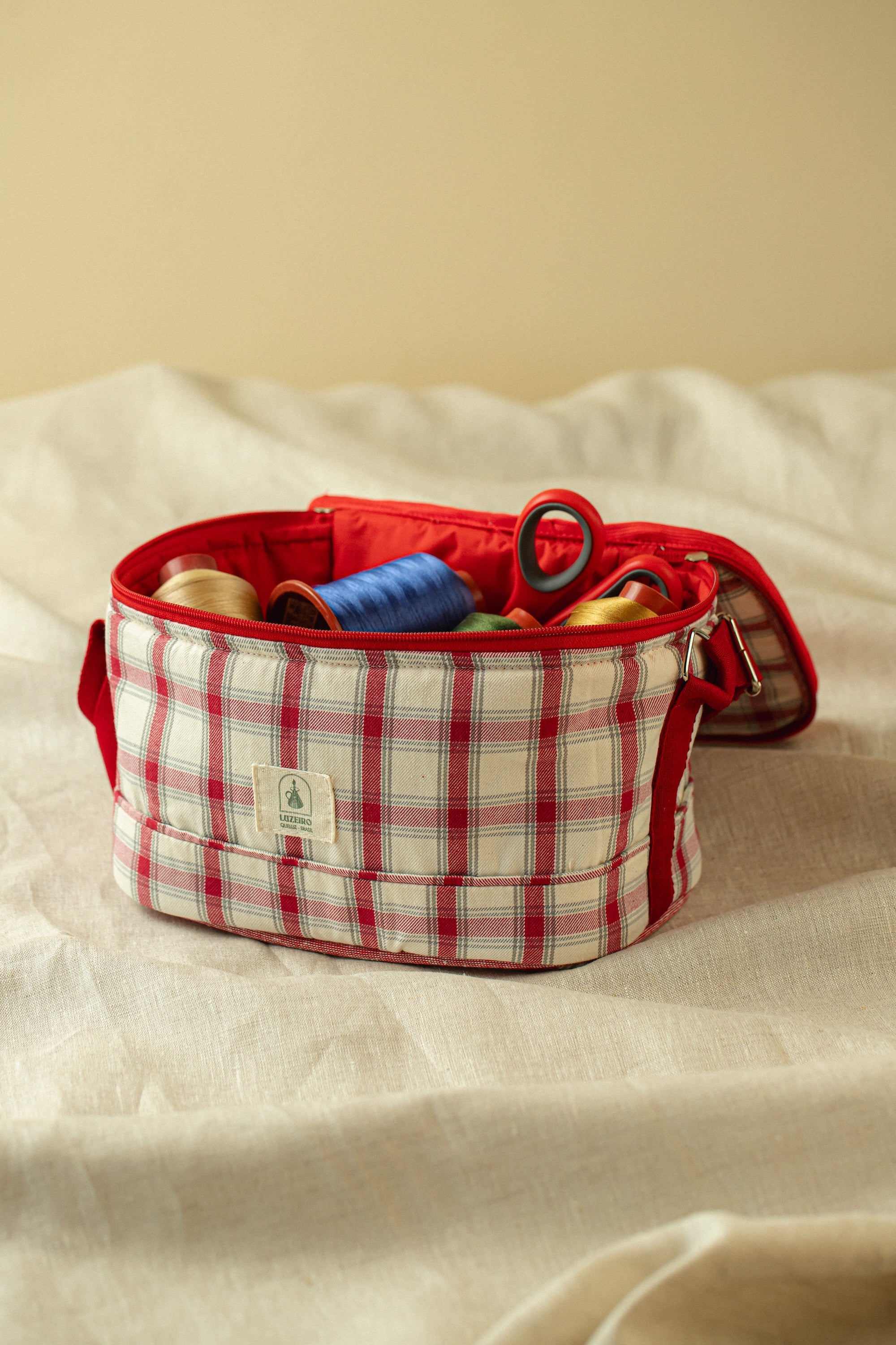 Térmica Pequena Xadrez Largo - Vermelho