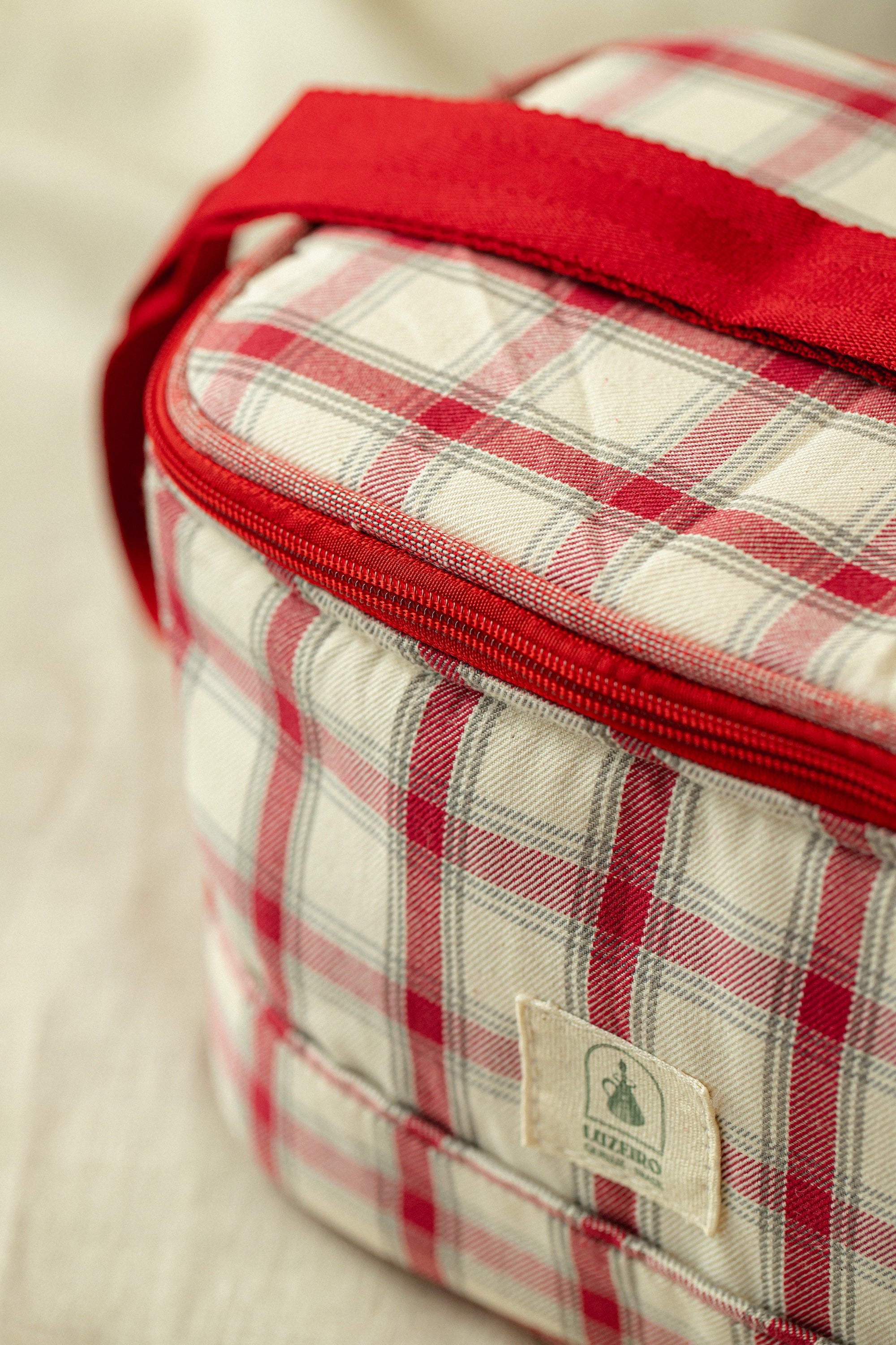 Térmica Pequena Xadrez Largo - Vermelho