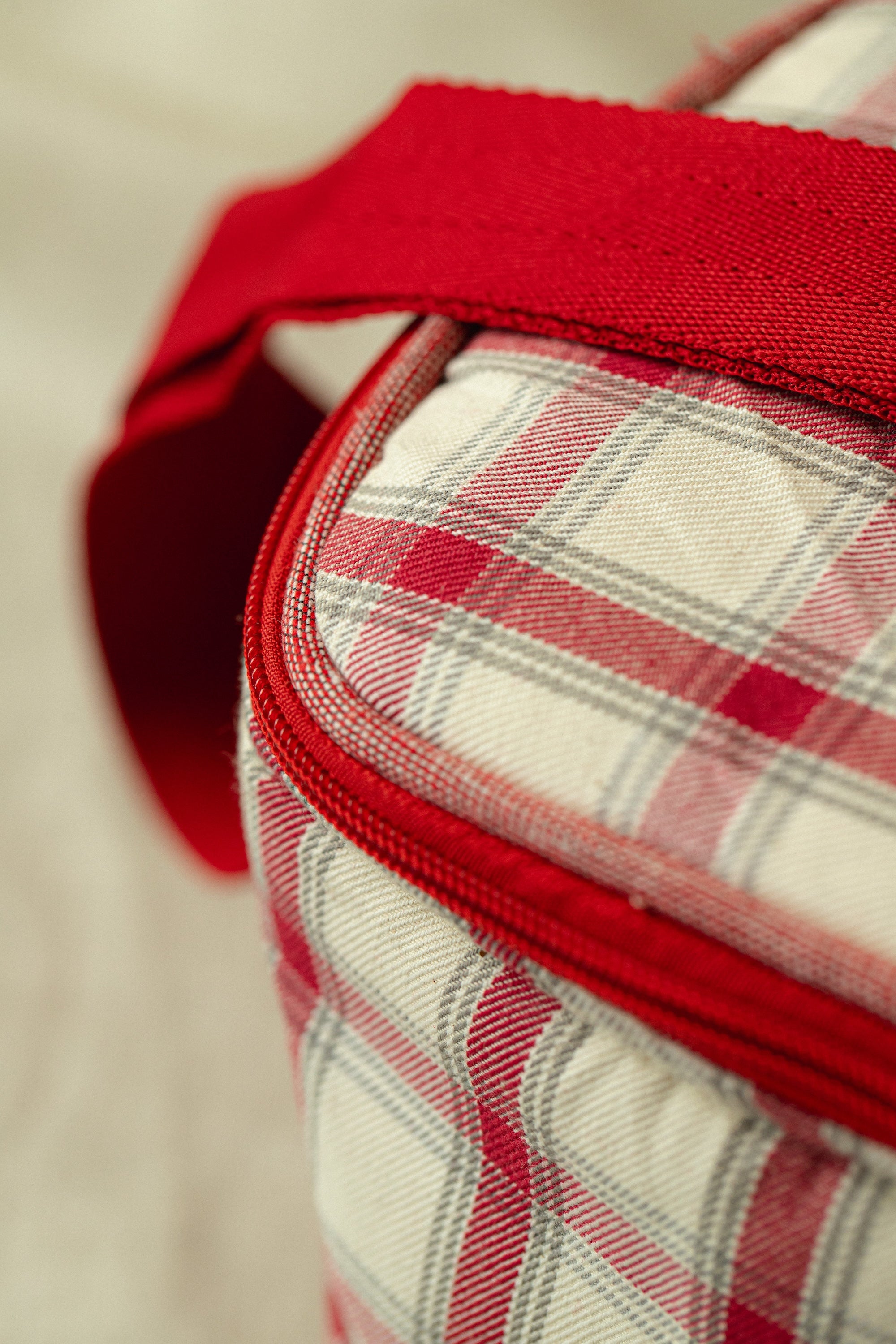 Térmica Pequena Xadrez Largo - Vermelho