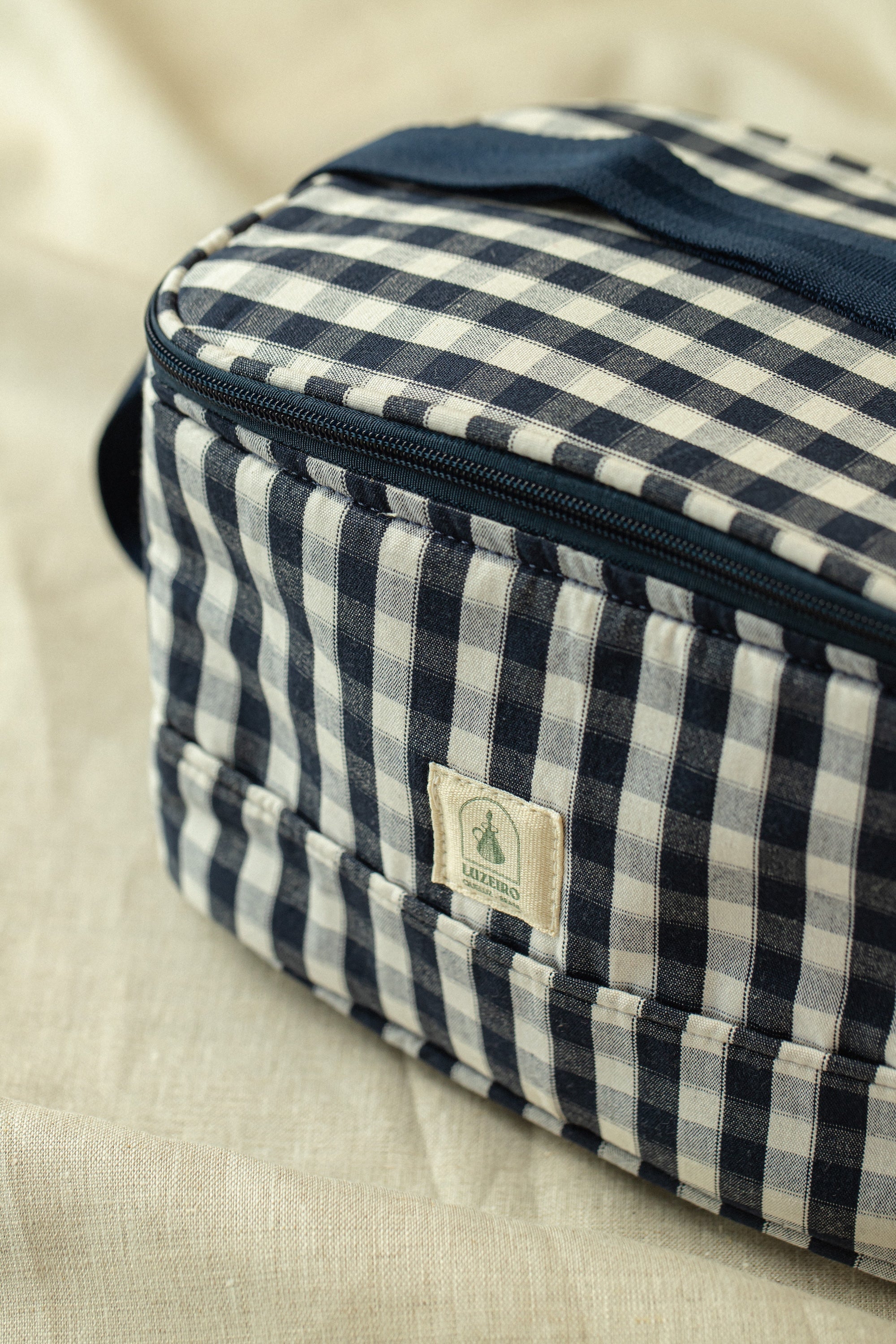 Térmica Pequena Xadrez Largo - Marinho