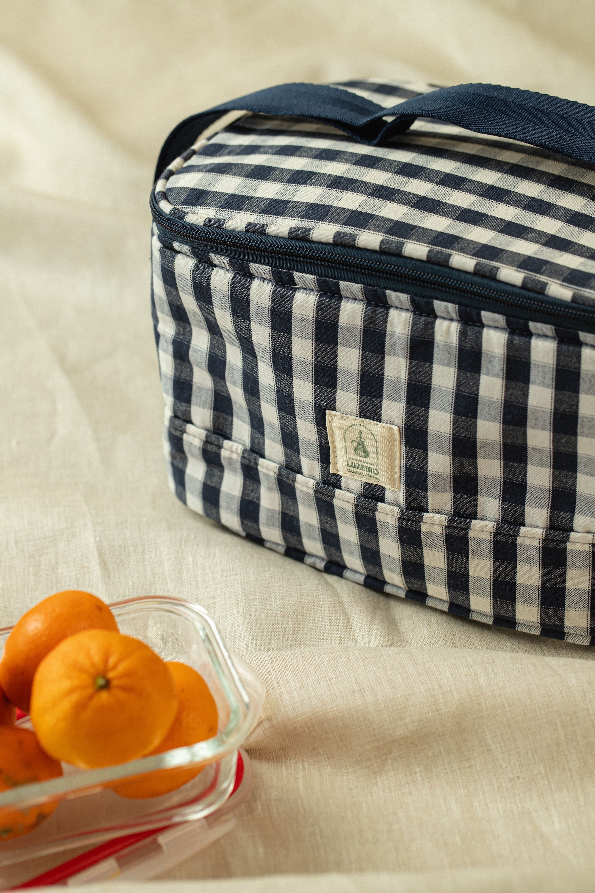 Térmica Pequena Xadrez - Marinho