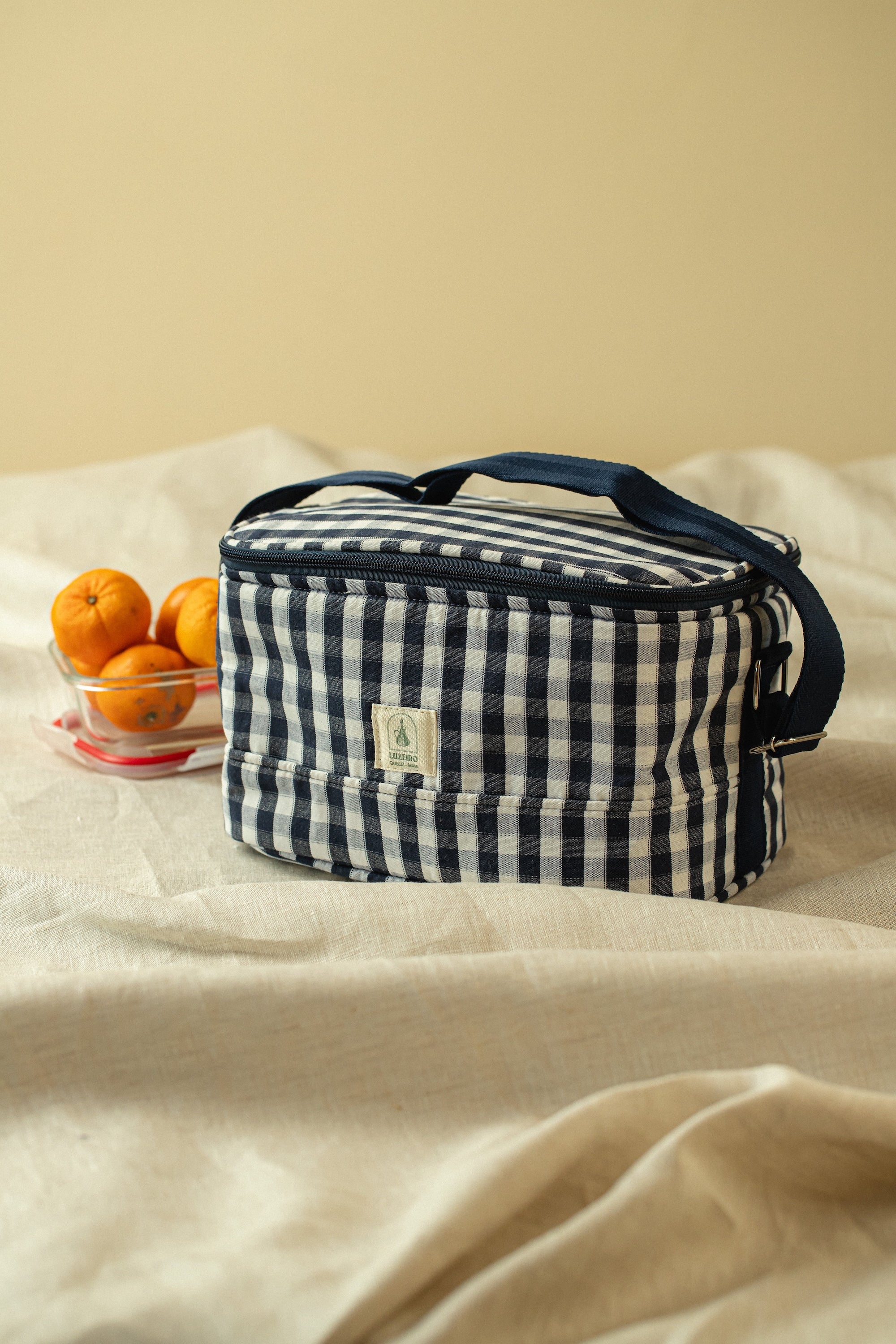 Térmica Pequena Xadrez - Marinho