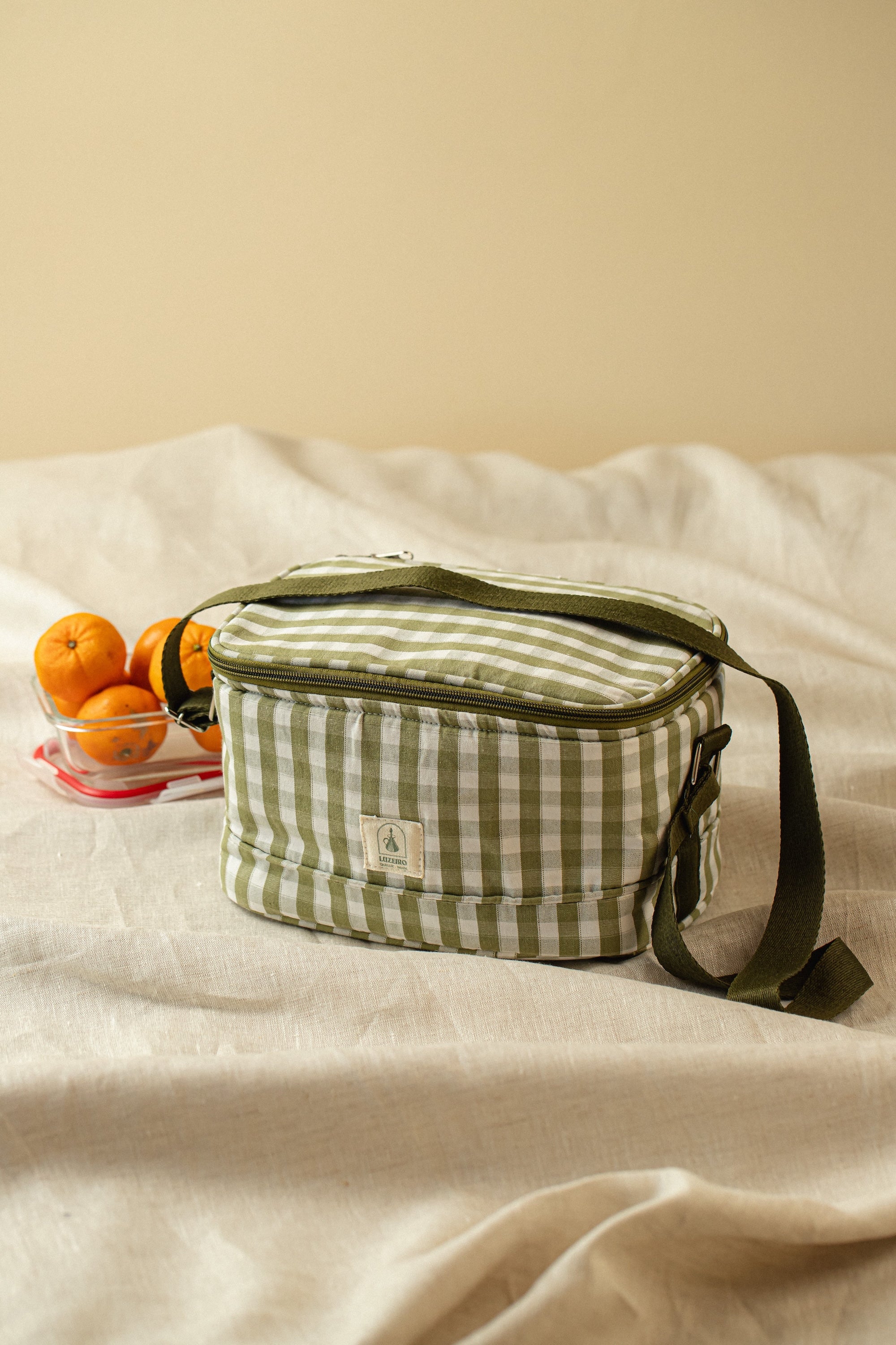 Térmica Pequena Xadrez - Musgo