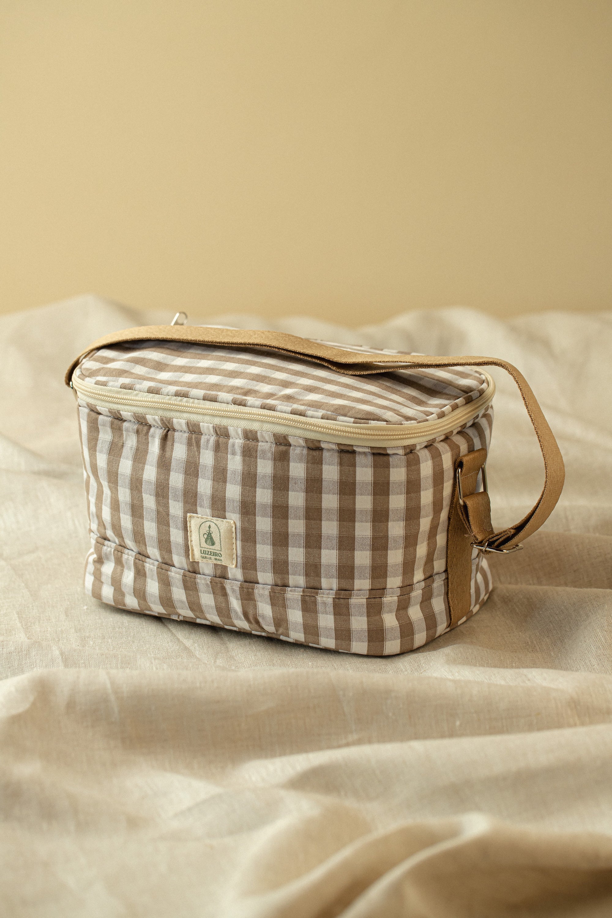 Térmica Pequena Xadrez - Bege