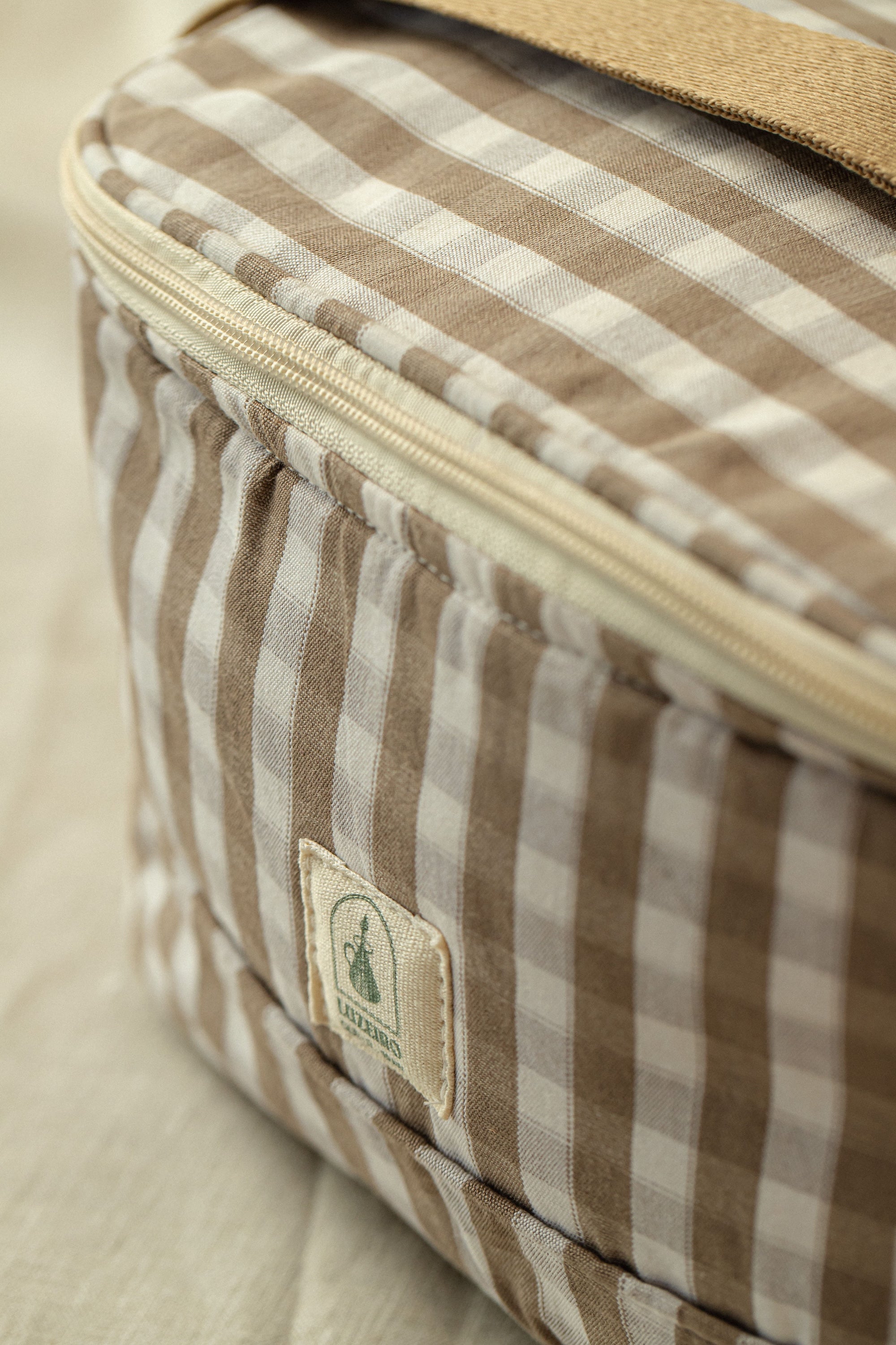 Térmica Pequena Xadrez - Bege