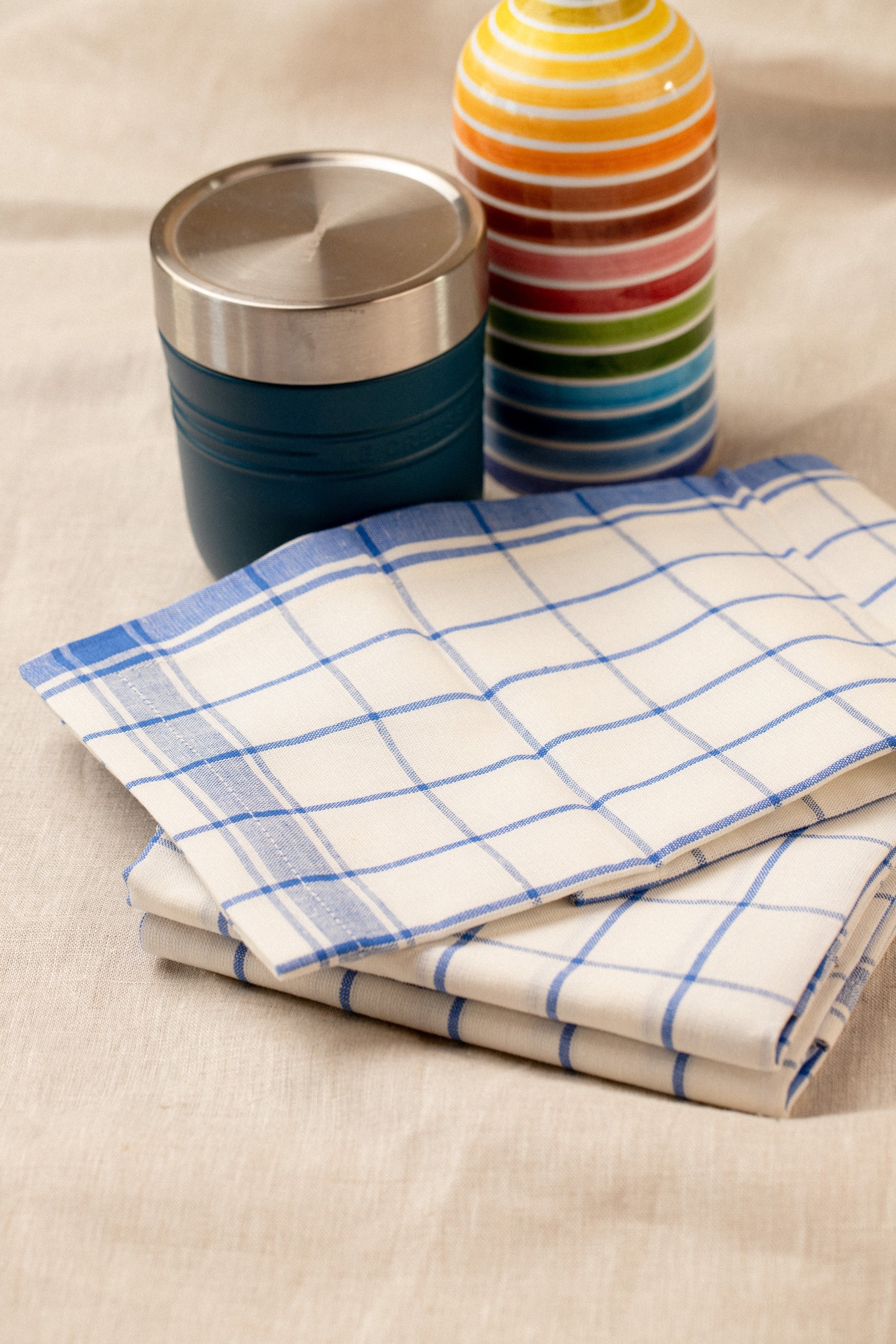 Pano de copa xadrez azul