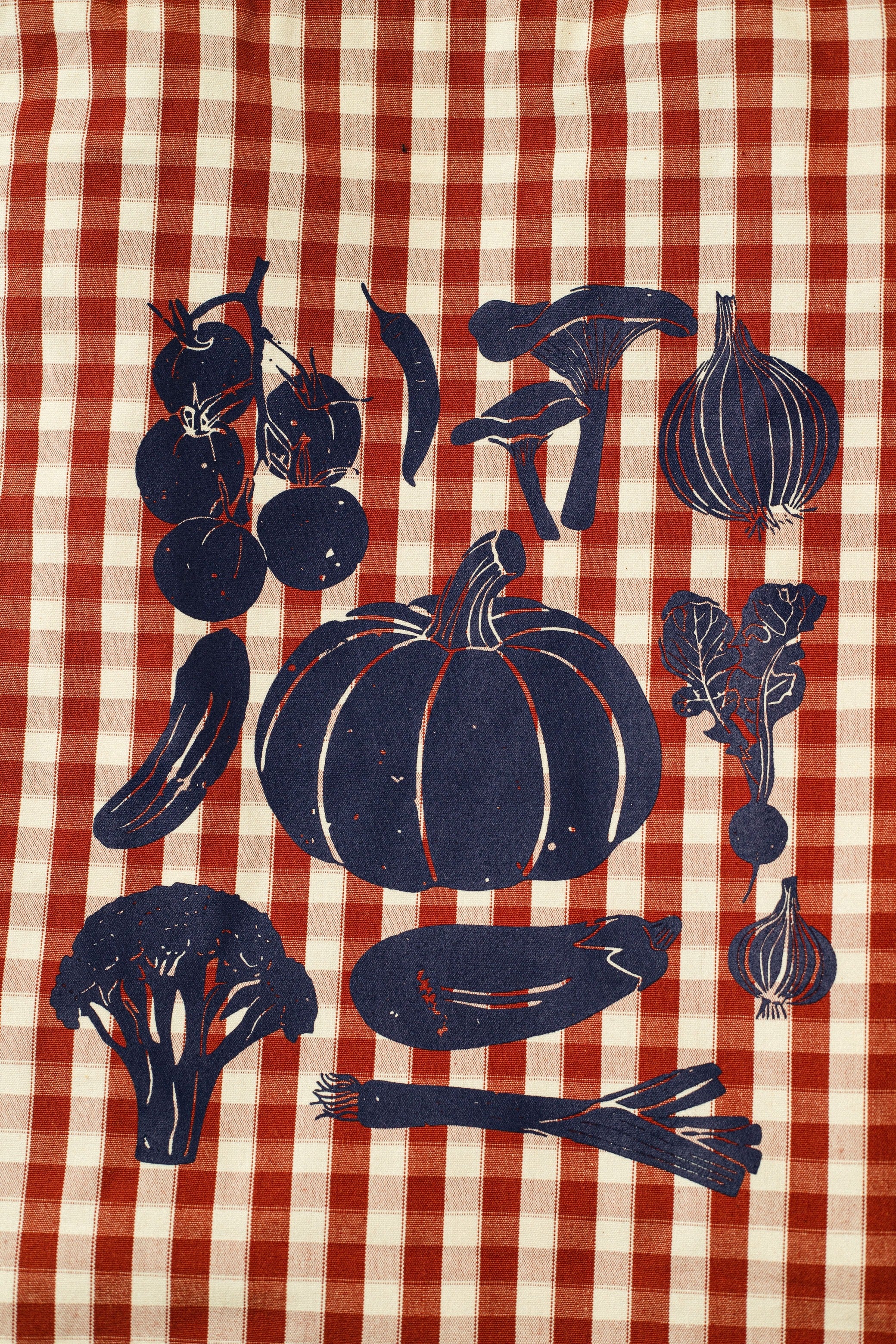 Bolsa Legumes Xadrez - Tijolo